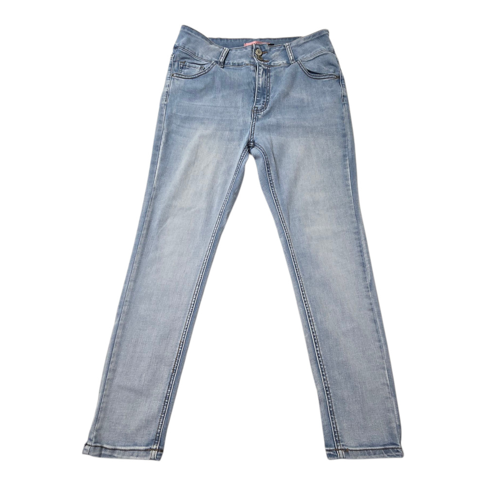 Crystal Rock Women's Skinny Jeans 15 faded Blue